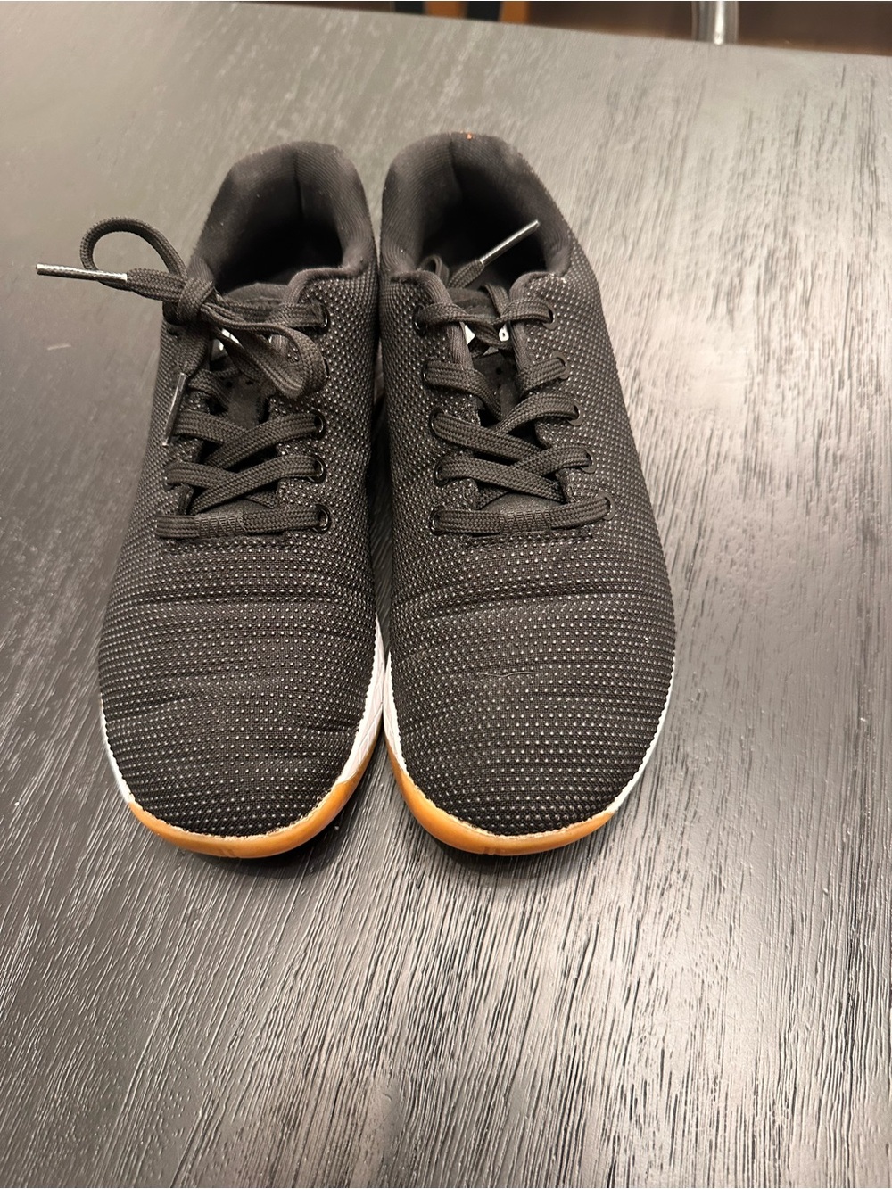 NOBULL Black Knit Athletic Sneakers with Gum Toe